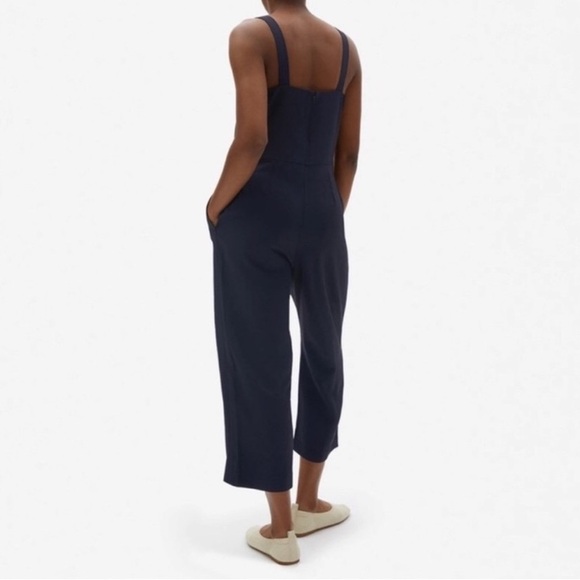 EVERLANE The Japanese GoWeave V-Neck Jumpsuit – Size 10 – Navy Blue - Picture 3 of 14